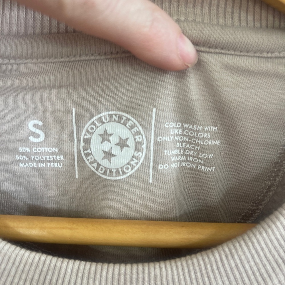 Volunteer Traditions Small Tennessee Tristar Tan Crewneck Sweatshirt - Picture 5 of 6
